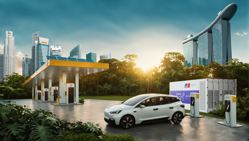 SUSTAINABLE EV CHARGING AT SHELL RECHARGE STATIONS IN SINGAPORE WITH mtu BATTERY SYSTEMS